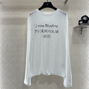 Acne White Long Sleeve Tee